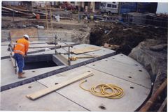 Capping Warrior Square Storm Drain shaft c2000